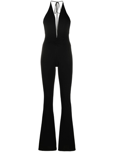 The Andamane Madonna Maxi Flare Jumpsuit In Black