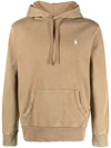 POLO RALPH LAUREN BROWN POLO PONY COTTON HOODIE,71091669020863021