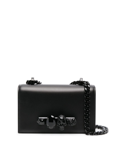 Alexander Mcqueen Black Mini Embellished Crossbody Bag