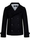 Dsquared2 Double-breasted Buttoned Jacket In Black