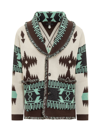 Alanui Icon Jacquard Cashmere Knit Cardigan In Multi