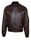 Dolce & Gabbana Lambskin Zip-up Bomber Jacket In Brown