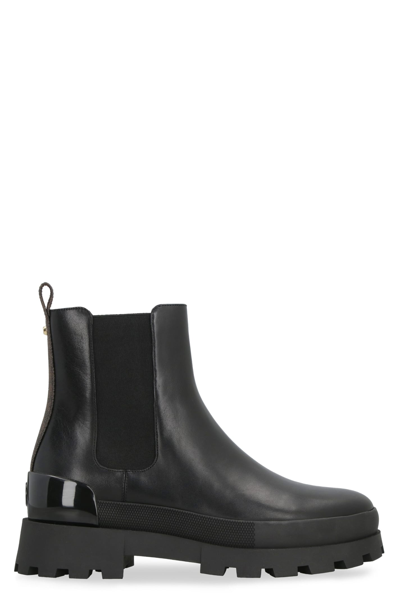 Michael Michael Kors Clara Leather Ankle Boots In Black