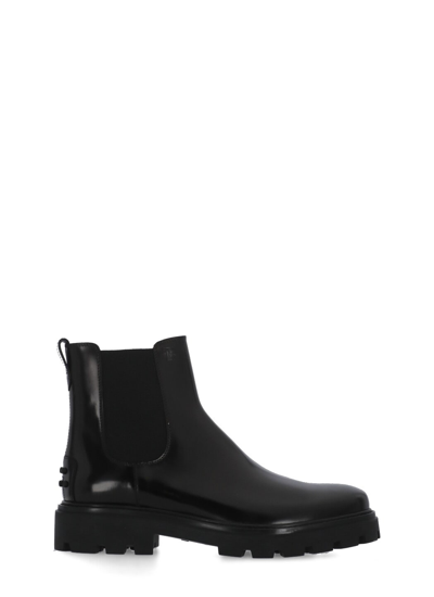 Tod's Janeiro Leather Chelsea Boots In Black