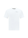 Palm Angels White T-shirt With Frontal Logo In White Off