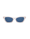 Dior Midnight Beveled Acetate Butterfly Sunglasses In Pink/blue Solid