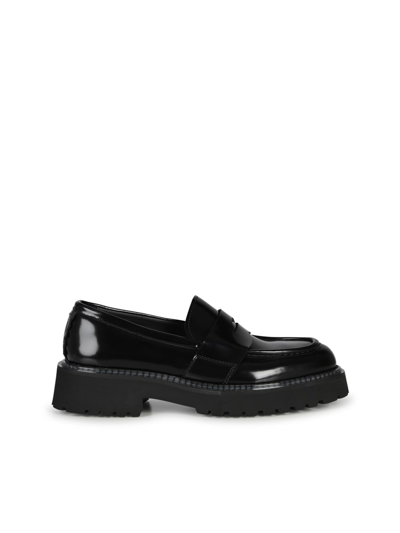 The Antipode Patent Leather Loafers In Black