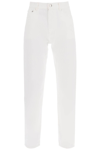Loulou Studio Wular Straight-leg Ankle Denim Pants In Ivory (white)