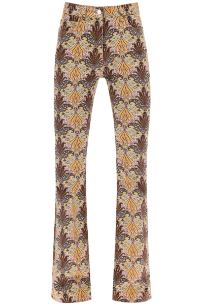 Etro Bootcut Jeans With Paisley Pattern In Multicolor
