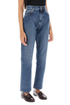 Loulou Studio + Net Sustain Wular High-rise Straight-leg Organic Jeans In Washed Blue (blue)