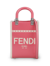 FENDI FENDI SUNSHINE MINI BAG IN CANVAS AND PATENT LEATHER