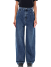 Loulou Studio Blue Attu Jeans In Washed Blue