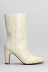 CHIE MIHARA EYTA HIGH HEELS BOOTS IN BEIGE LEATHER
