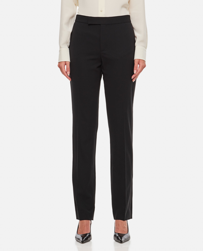 Ralph Lauren Sydney Wool & Silk Tuxedo Trousers In Black