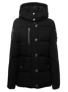 Moose Knuckles Long-sleeved Hooded Down Jacket In Black