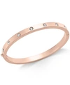 Kate Spade Set In Stone Stone Hinged Bangle In Rose Gold