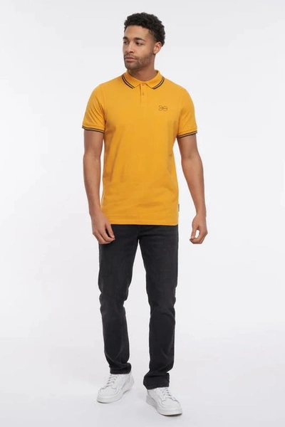 Crosshatch Mens Tarquin Polo Shirt In Yellow