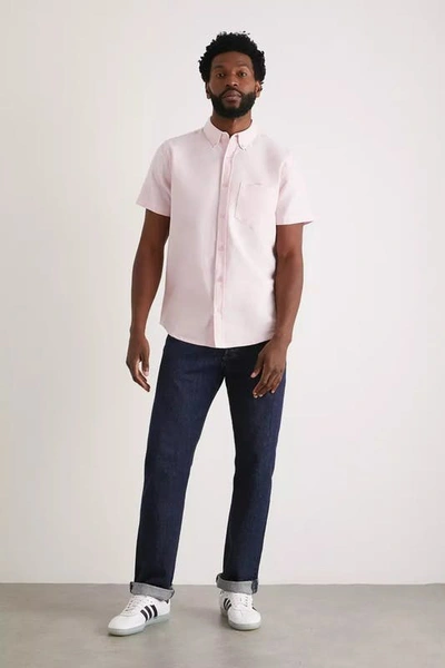 Burton Mens Plain Oxford Shirt In Pink