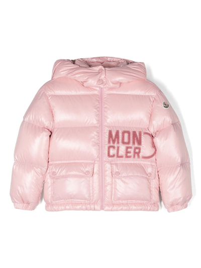 Moncler Girls' Abbaye Down Jacket - Baby, Little Kid In Pink