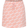 Kenzo Pink Skirt For Girl With Logo In Pink