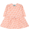 KENZO PINK DRESS FOR BABY GIRL WITH LOGO