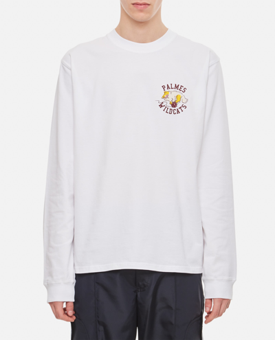 Palmes Logo-print Cotton Sweatshirt In White