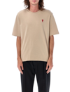 Ami Alexandre Mattiussi Ami De Coeur T-shirt In Champagne