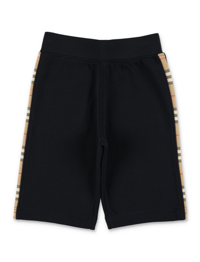 Burberry Kids' Check-print Cotton Shorts In Black