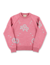 Gucci Wool Sweater With Embroidery In Rose