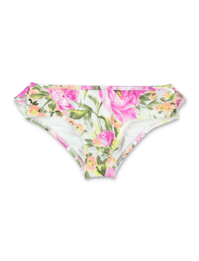 Zimmermann Kids' Halcyon Floral Bikini Bottoms In Multicoloured