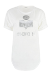 Isabel Marant Étoile 'koldi' White Crewneck T-shirt With Contrasting Logo In White