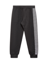 Versace Printed Cotton Fleece Sweatpants In Black-white