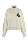Isabel Marant Étoile Nash Intarsia Cotton And Wool-blend Turtleneck Sweater In Grey