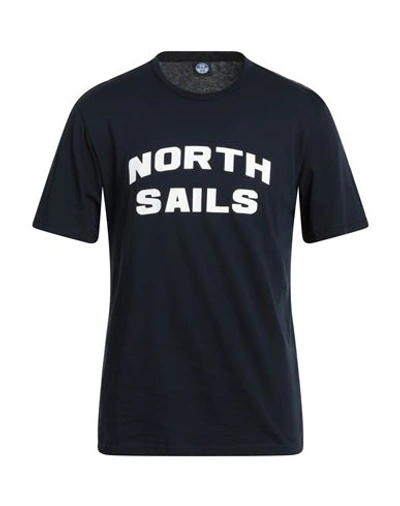 North Sails Man T-shirt Midnight Blue Size S Cotton