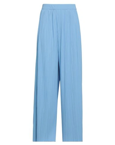 Max Mara Woman Pants Light Blue Size M Polyester In Blue