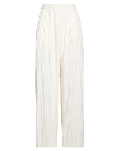 Max Mara Woman Pants Ivory Size L Polyester In White