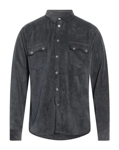 Family First Milano Man Shirt Black Size L Polyester In Black