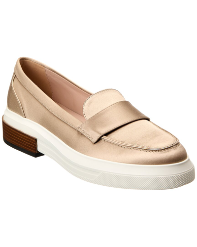 Tod's Satin Loafer In Brown