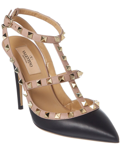 VALENTINO GARAVANI VALENTINO ROCKSTUD CAGED 100 LEATHER PUMP