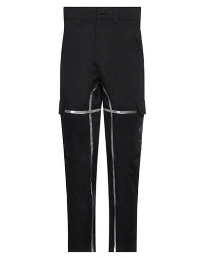 FERRARI FERRARI MAN PANTS BLACK SIZE S COTTON, ELASTANE