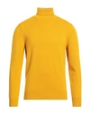 Drumohr Man Turtleneck Ocher Size 46 Cashmere In Yellow