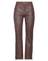 Please Woman Pants Cocoa Size S Polyurethane, Viscose In Brown