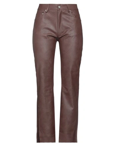 Please Woman Pants Cocoa Size S Polyurethane, Viscose In Brown