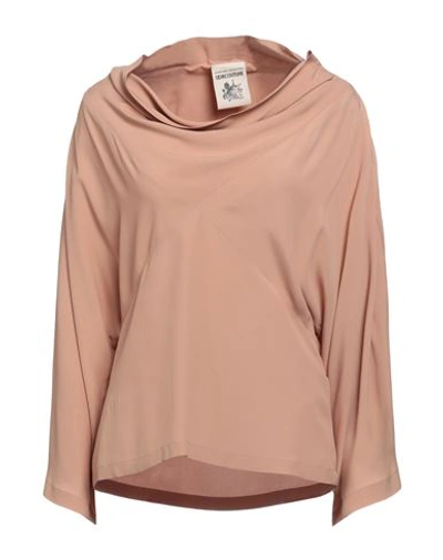 Semicouture Woman Top Blush Size 8 Acetate, Silk In Pink
