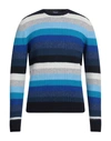 Drumohr Man Sweater Blue Size 46 Lambswool