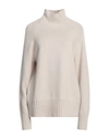 S Max Mara ' Woman Turtleneck Cream Size L Cashmere In Off White