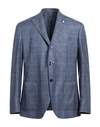 LUIGI BIANCHI MANTOVA LUIGI BIANCHI MANTOVA MAN BLAZER SKY BLUE SIZE 46 WOOL, SILK, LINEN