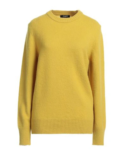 +39 Masq Man Sweater Marigold Size 40 Wool In Yellow