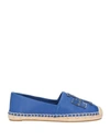 Tory Burch Woman Espadrilles Bright Blue Size 5 Soft Leather
