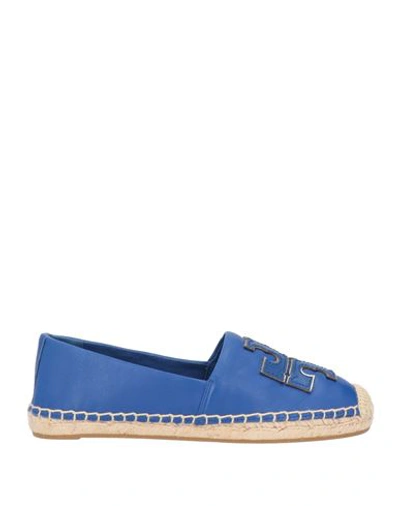 Tory Burch Woman Espadrilles Bright Blue Size 5 Soft Leather